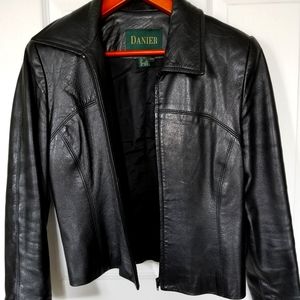 Daniel Black Leather Jacket- Size 4-6